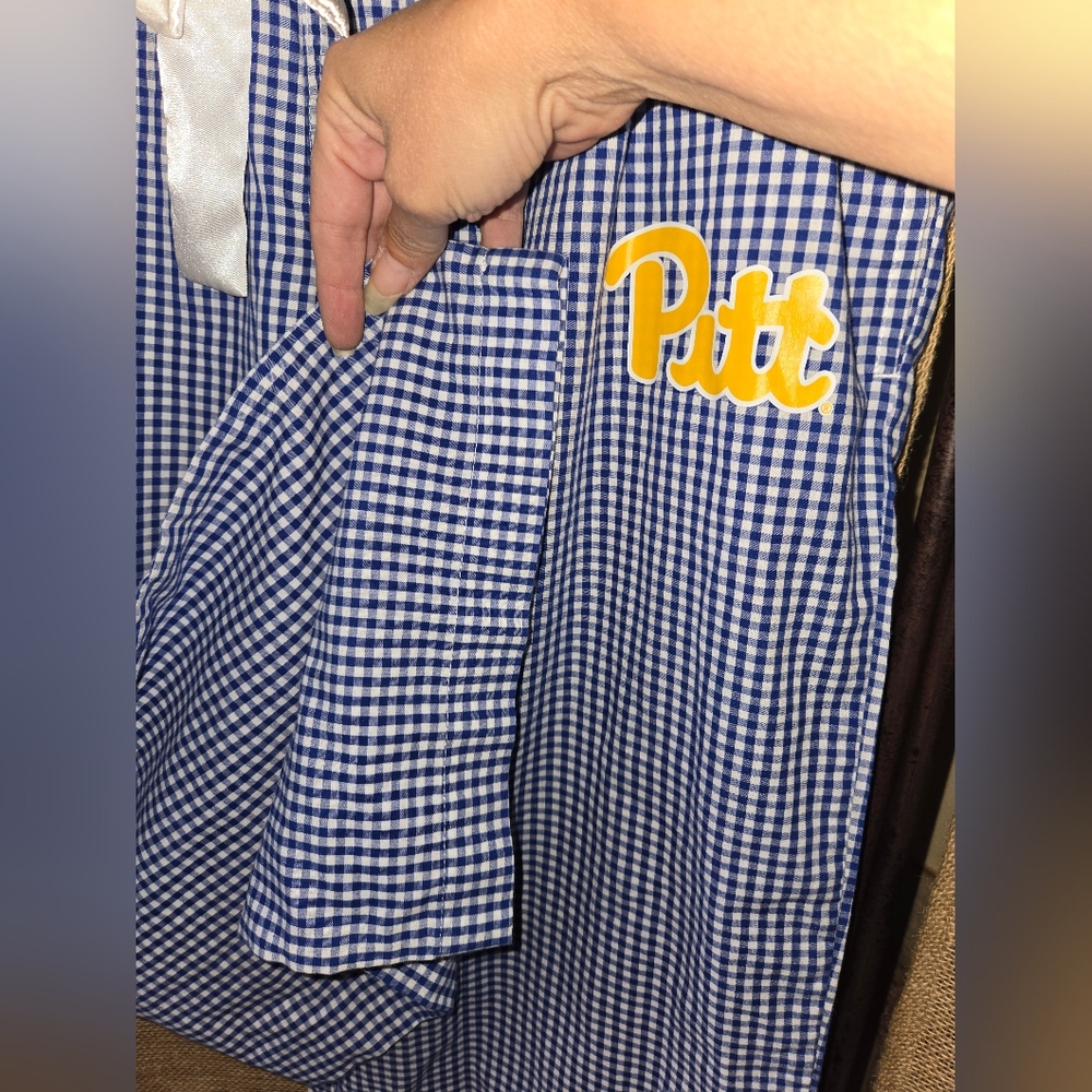 NWOT Women's Concepts Sport Pitt Pittsburg Panthers Blue Gingham Lounge Pants M - Picture 5 of 13